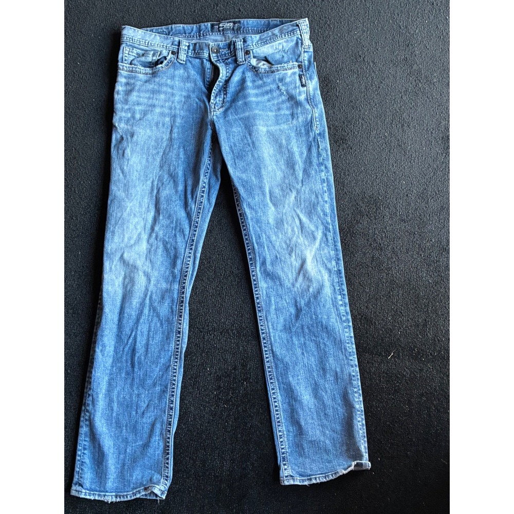 Silver Jeans Co Grayson Easy Fit Straight Leg Jeans 36x34 Medium Wash M33314RAS